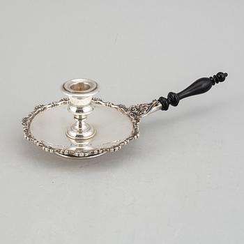 A silver chamber candlestick, B Bartolozzi, Italy circa 1950.