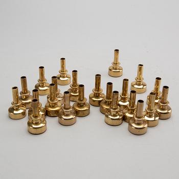 HANS-AGNE JAKOBSSON, 22 brass candlesticks, Markaryd.