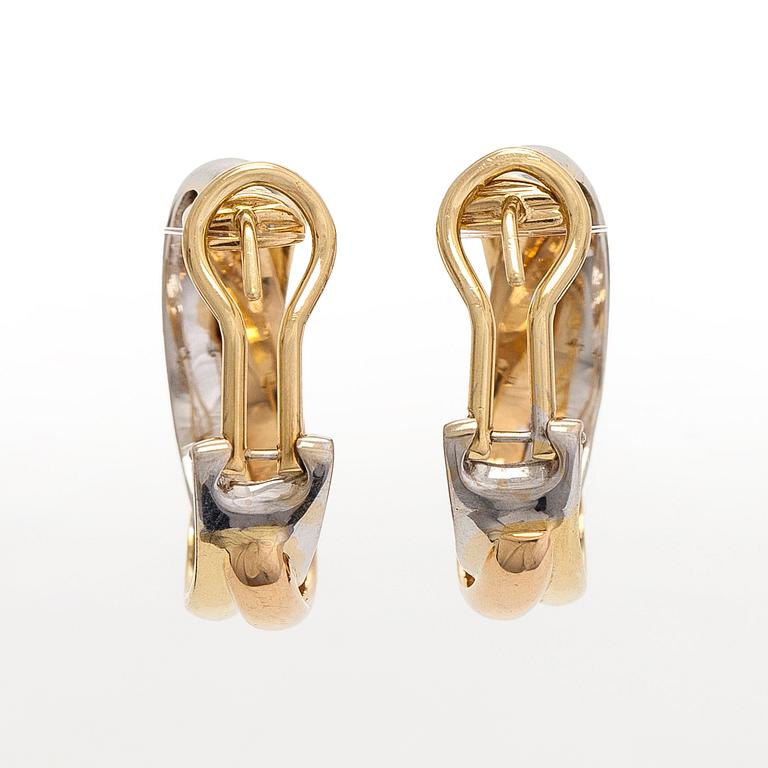 Cartier, örhängen, "Trinity", 18K guld.