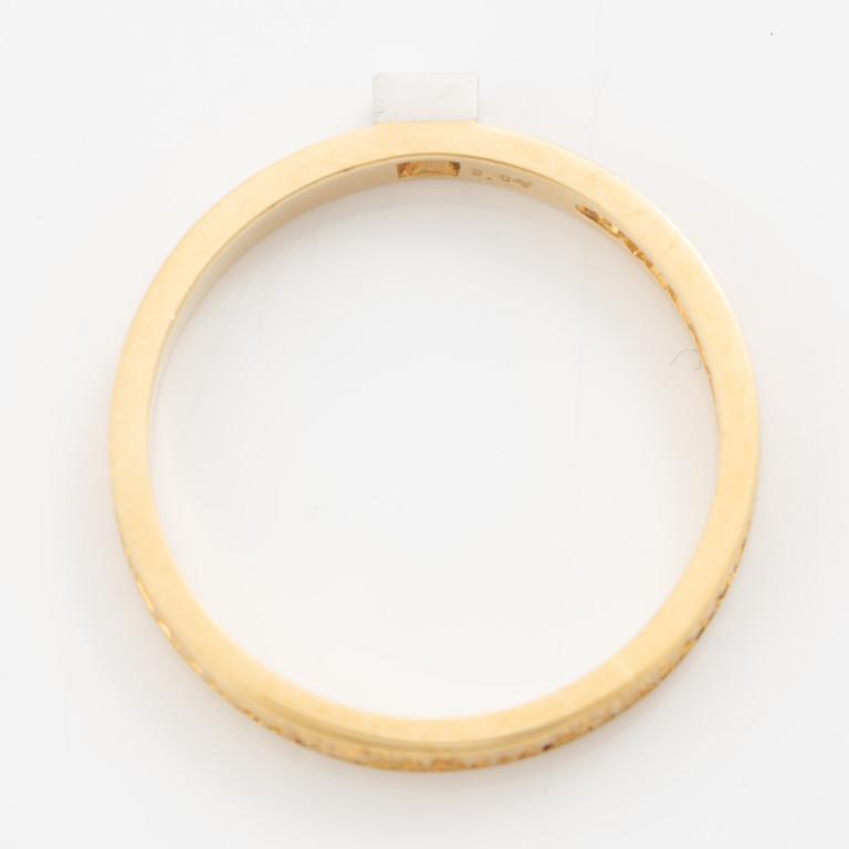 Lapponia, ring 18K gold set with a round brilliant-cut diamond, Finland 1976.