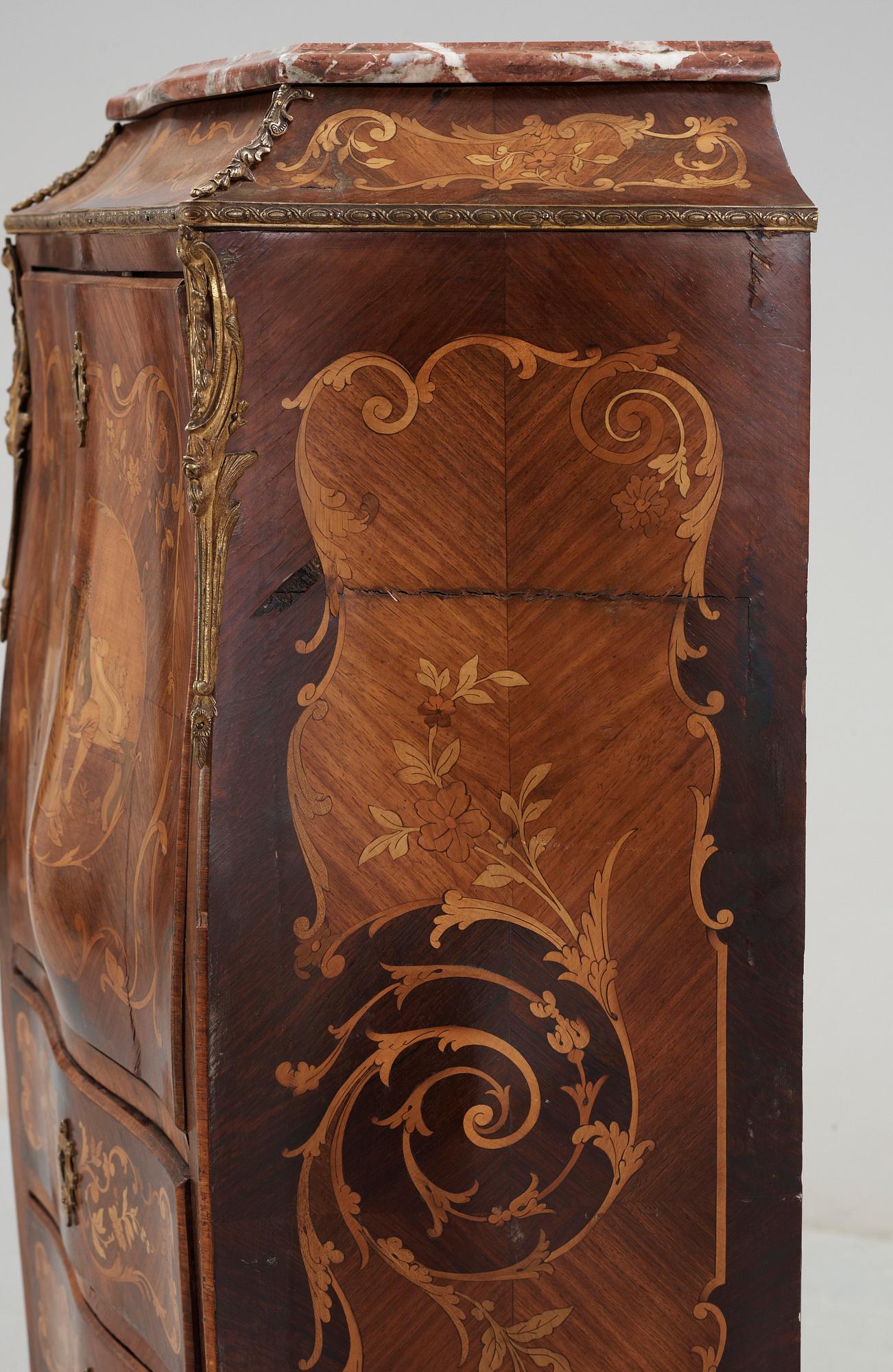 SEKRETÄR, Louis XV-stil, 1900-tal.