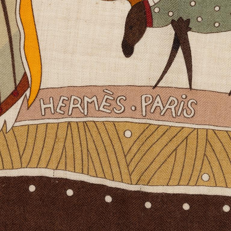 Hermès, a 'La Vie du Grand Nord' shawl.