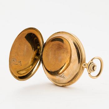 Pocket watch, JCB, hunter, 51 mm.