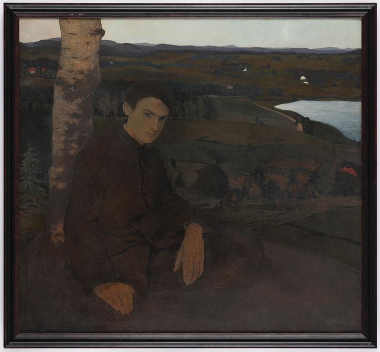 Gerhard Henning, Ung man i landskap.