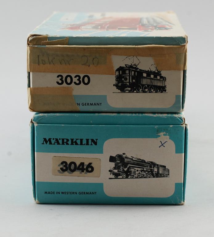 MODELLTÅGSLOK, 2 st, Märklin, Tyskland.