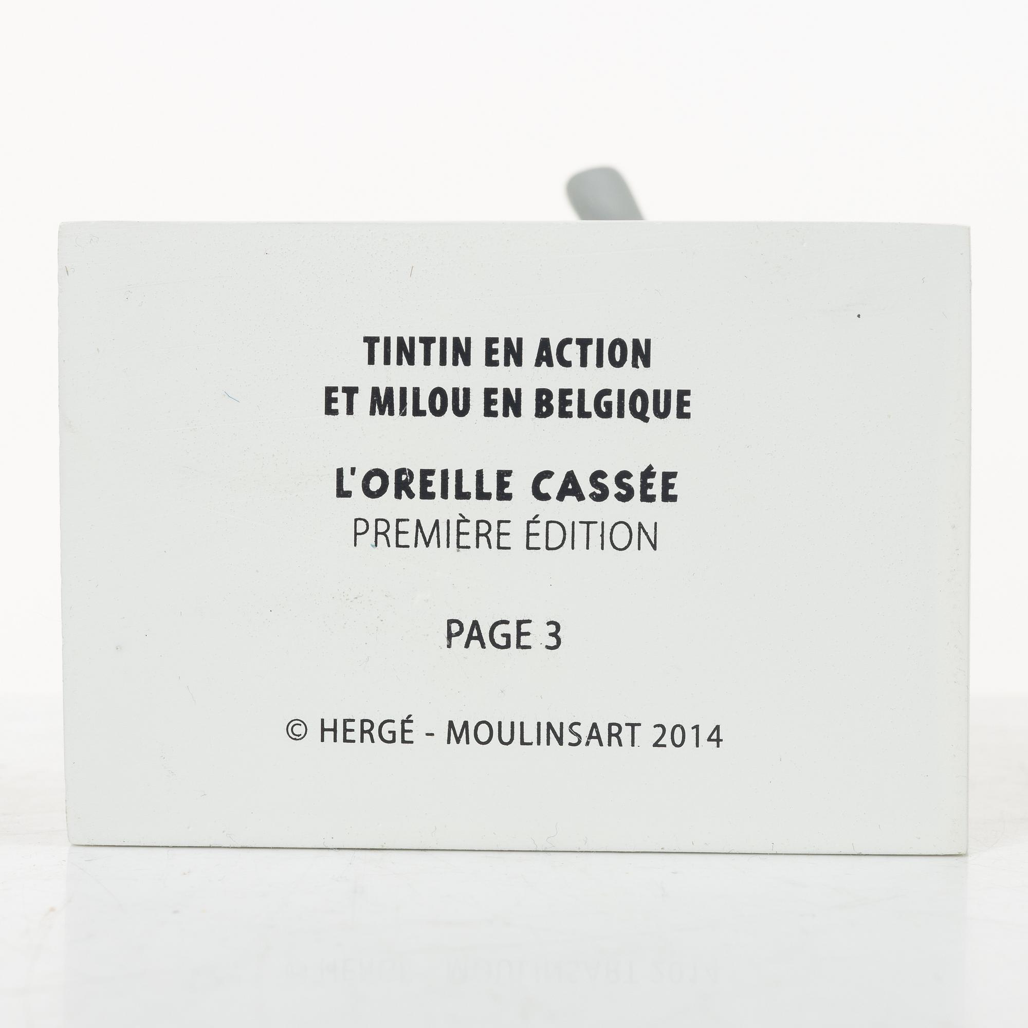 Tintin, collectible figures, 10 pcs, "Hors Serie", Hergé Moilins art, 2013-2015.