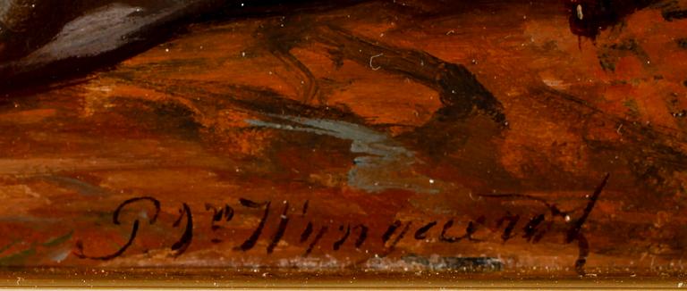 PETRUS THEODORUS VAN WYNGAERDT, 1 par, olja på pannå, signerade.