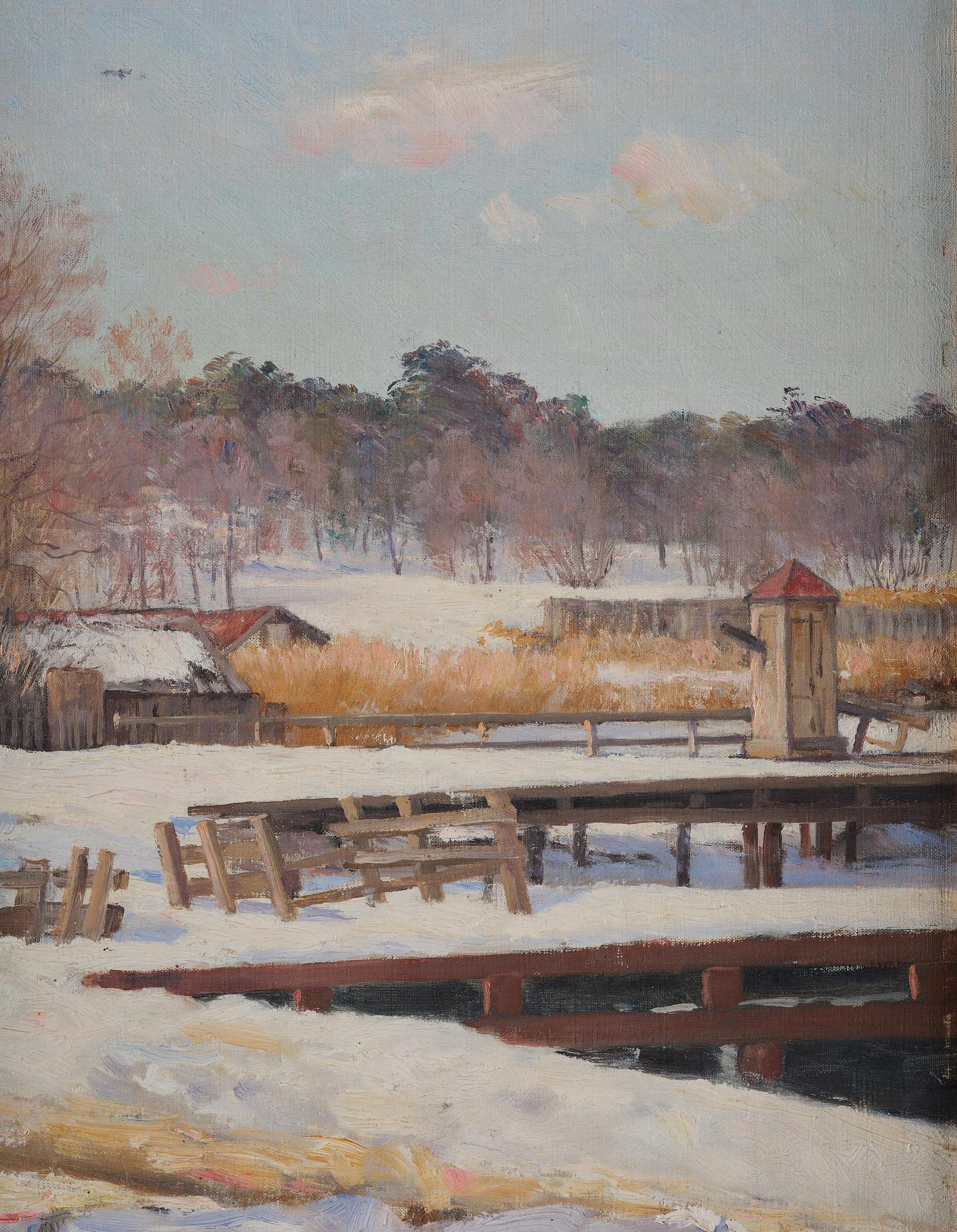 Axel Lindman, Winter scene.