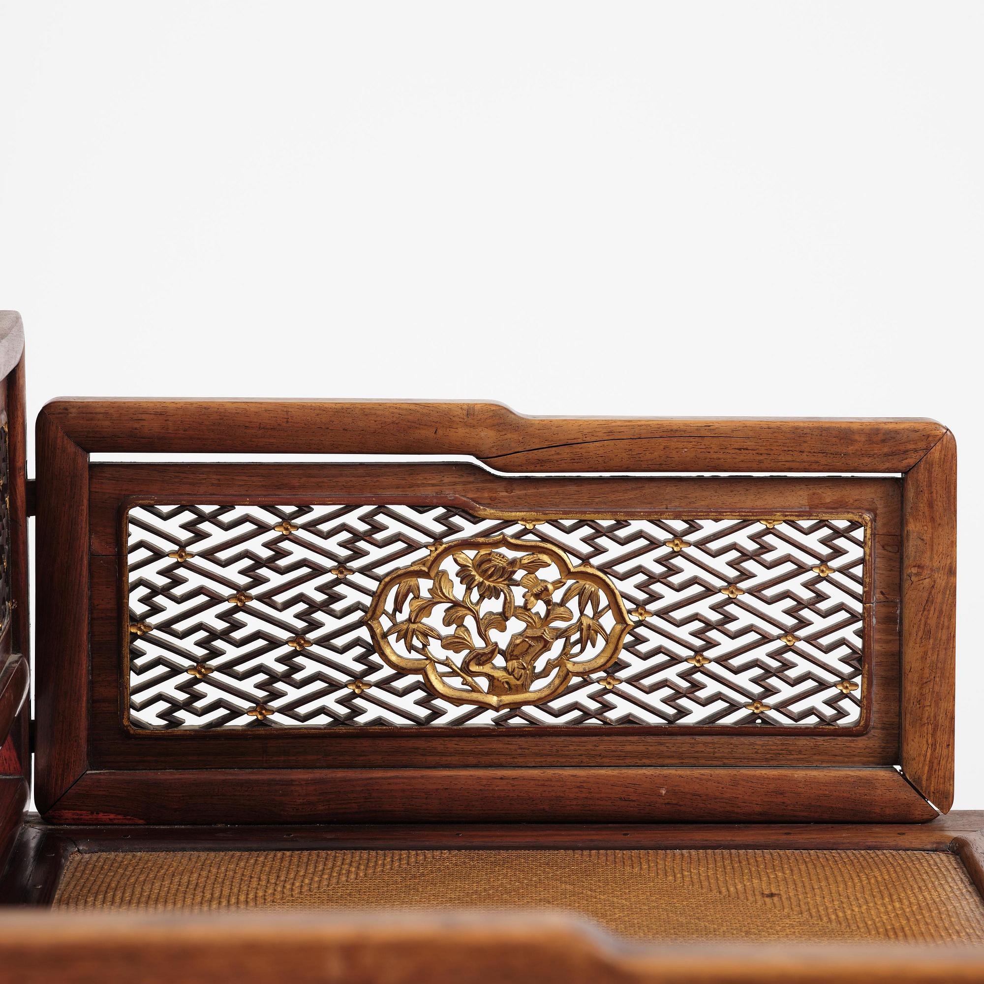 Dagbädd, hardwood. Qingdynastin, 1800-tal.