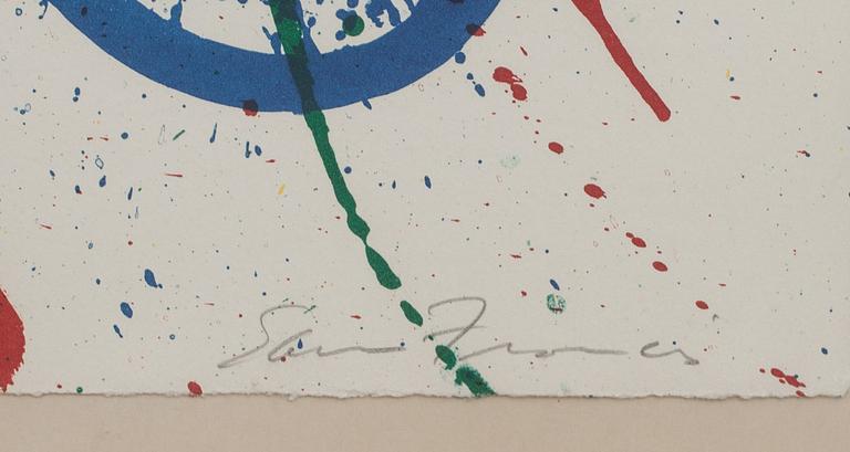 SAM FRANCIS, färglitografi.