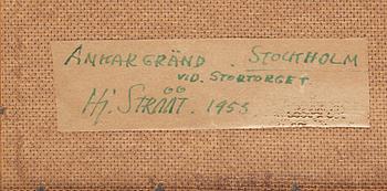 HJALMAR STRÅÅT, oil on panel, signed and dated 1955 verso.