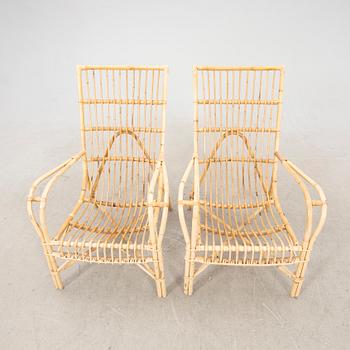 Badhusfåtöljer ett par  Larssons korgmakeri sent 1900-tal/2000-tal.