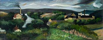 Lars Boëthius, Landscape with Factories and Houses.