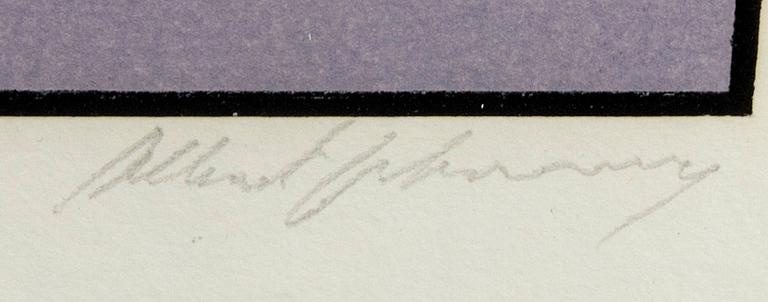 Albert Johansson, etching, signed and numbered 28/90.