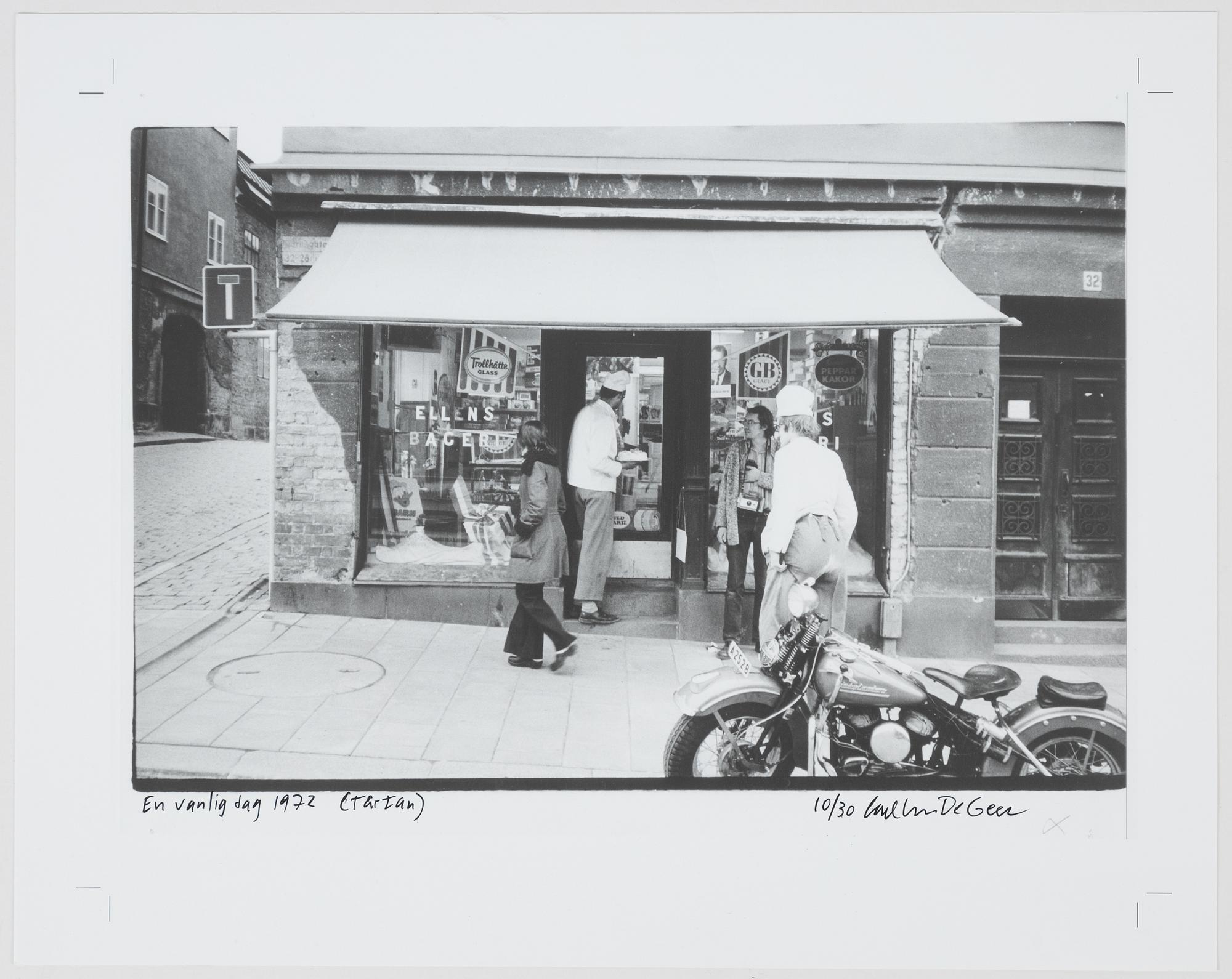 Carl Johan De Geer, photo, signed 10/30.