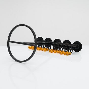 A wrought iron candlestick by Kaija Aarikka, Finland.