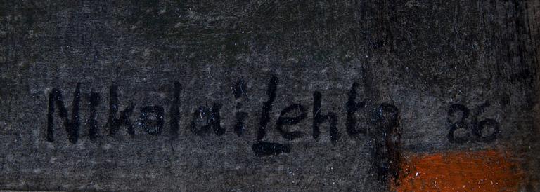 NIKOLAI LEHTO, olja på skiva, signerad och daterad -86.