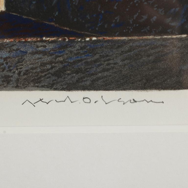 AXEL OLSON, färglitografi, signerad och numrerad XVII/XL.