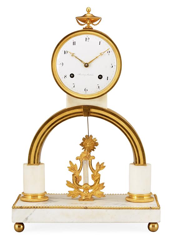 A late Gustavian mantel clock by P. H. Beurling.