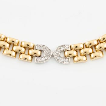 Collier och armband, Engelbert, 18K guld med briljantslipade diamanter.
