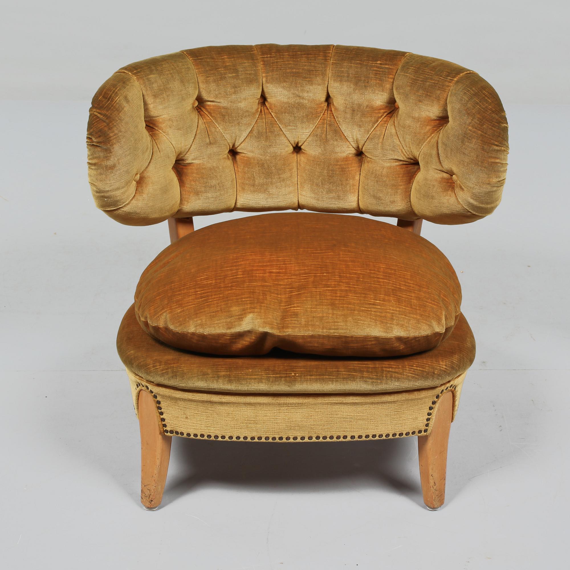 FÅTÖLJ, "Schulz", Otto Schulz, sannolikt för Jio Möbler, omkring 1900-talets mitt.