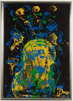 Arman, silkscreen in colours, signed 54/120.