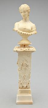 SKULPTUR, gips, 1800-tal, osignerad.