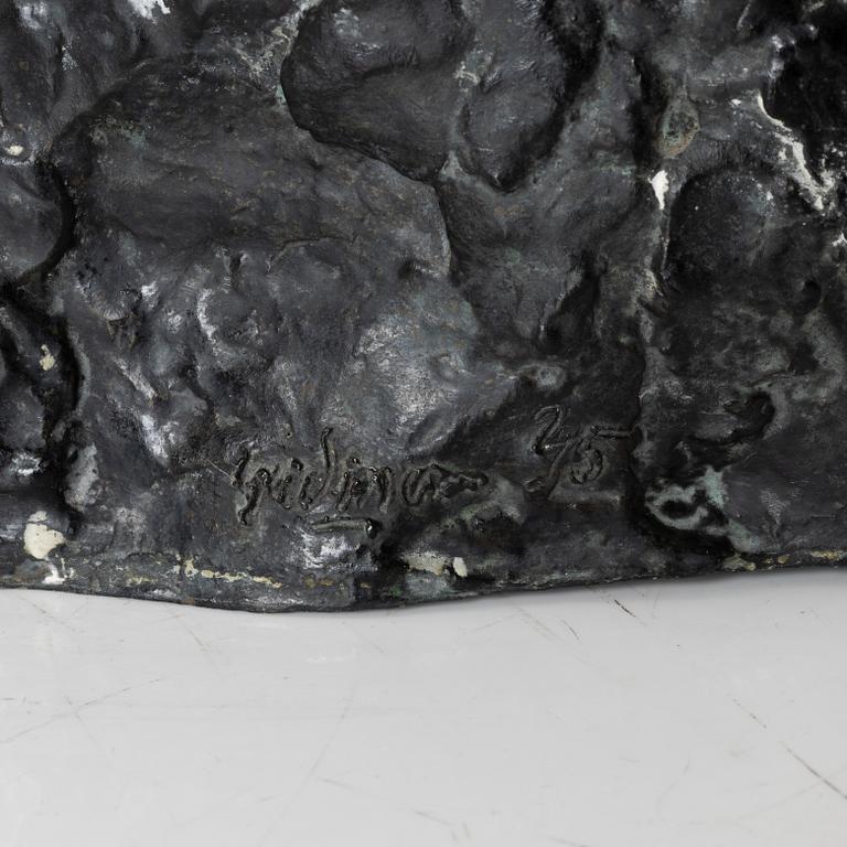 Gudmar Olovson, sculpture. Signed. Numbered. Foundry mark. Bronze, height 49 cm, length 42 cm.