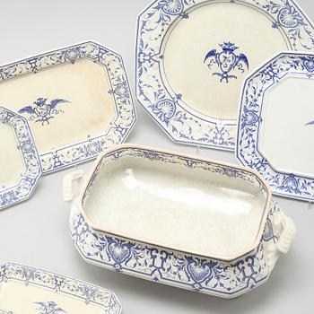 An earthenware tableware set of 78 pcs, "Arona" by Rörstrand, in production 1902-1910.