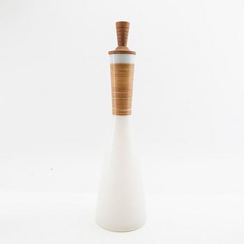 Jacob Bang carafe with six glasses, Kastrup Glassworks 1960s.