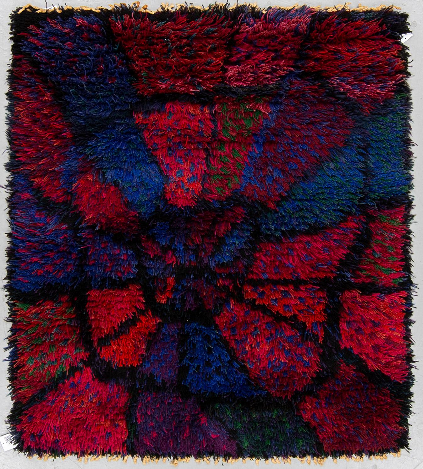 VIOLA GRÅSTEN, matto, "Atom", ryijy, ca 141,5-144 x 120,5-121,5 cm.