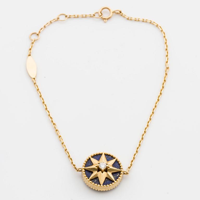 CHRISTIAN DIOR, "Rose des Vents", bracelet with lapis lazuli and brilliant-cut diamonds ca 0.045 cts.