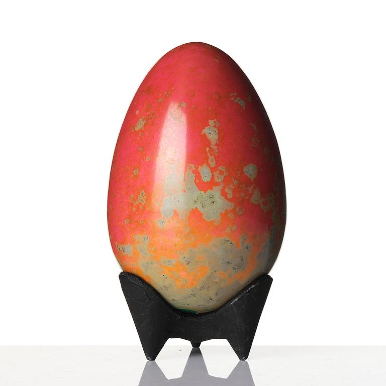 Hans Hedberg, a faience sculpture of an egg, Biot, France.