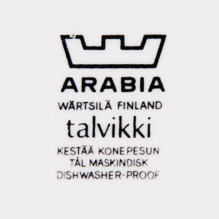 RICHARD LINDH, RUOKA-ASTIASTO, 42 osaa, Raija Uosikkisen suunnittelema "Talvikki"-koristelu, Arabia 1964-1975.