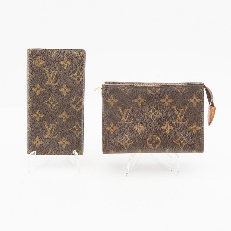 Louis Vuitton, toiletry bag and calendar case, second half of the 20th century.