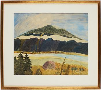 Primus Mortimer Pettersson, akvarell på papper, signerad PMP.