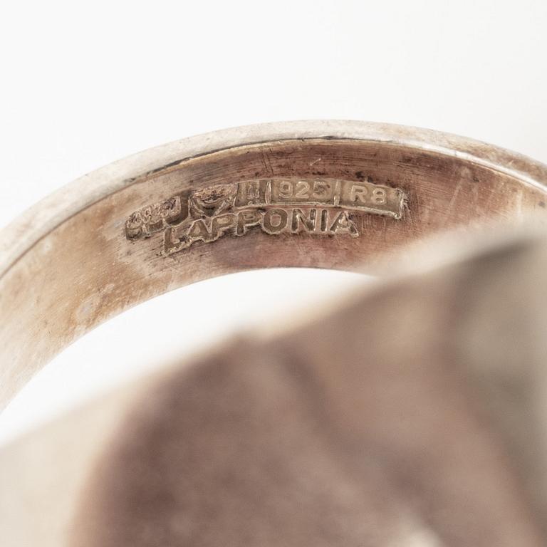 Björn Weckström, ring, silver, "Gondas mask", Lapponia 1994.