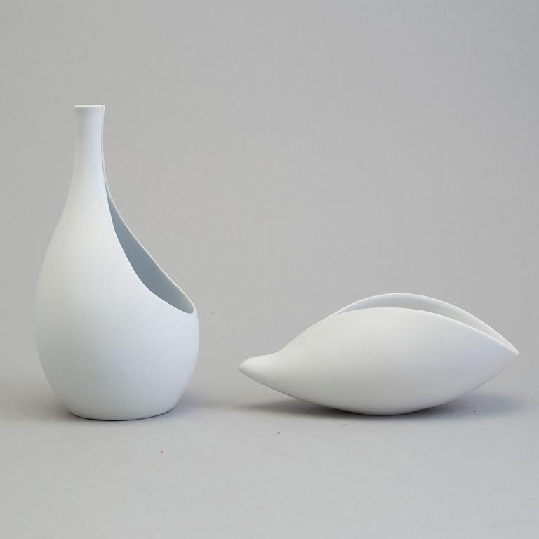 A stoneware vase and bowl of the "Pungo" series, Stig Lindberg, Gustavsberg 1953-63.