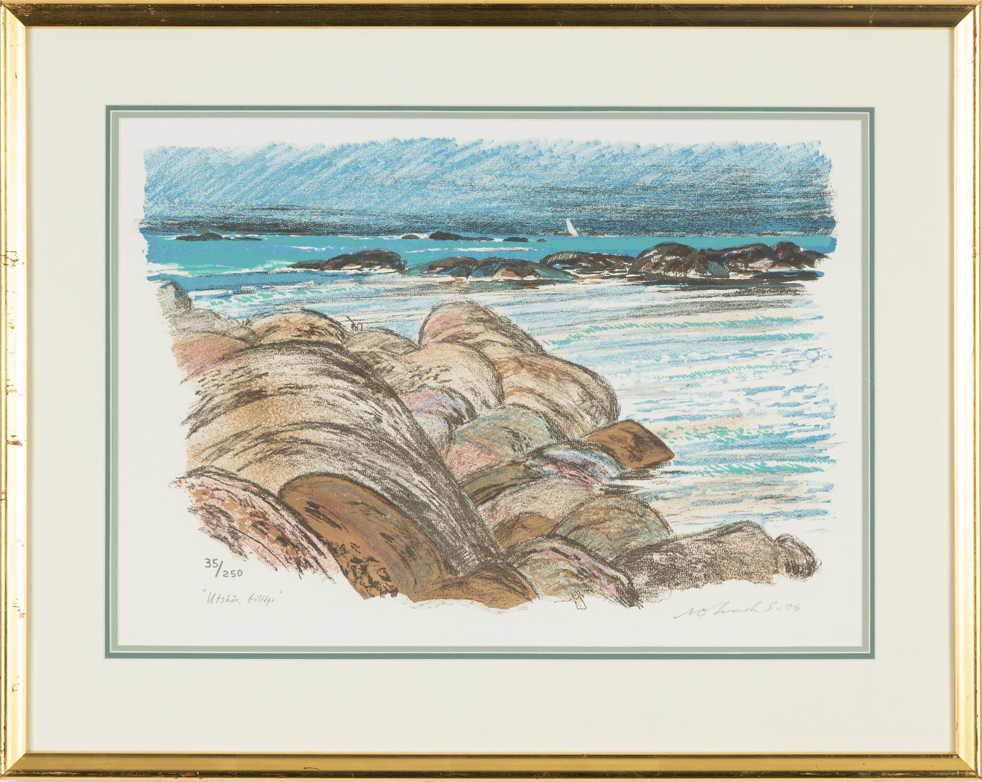 Roland Svensson, lithograph in colours, signed 35/250.