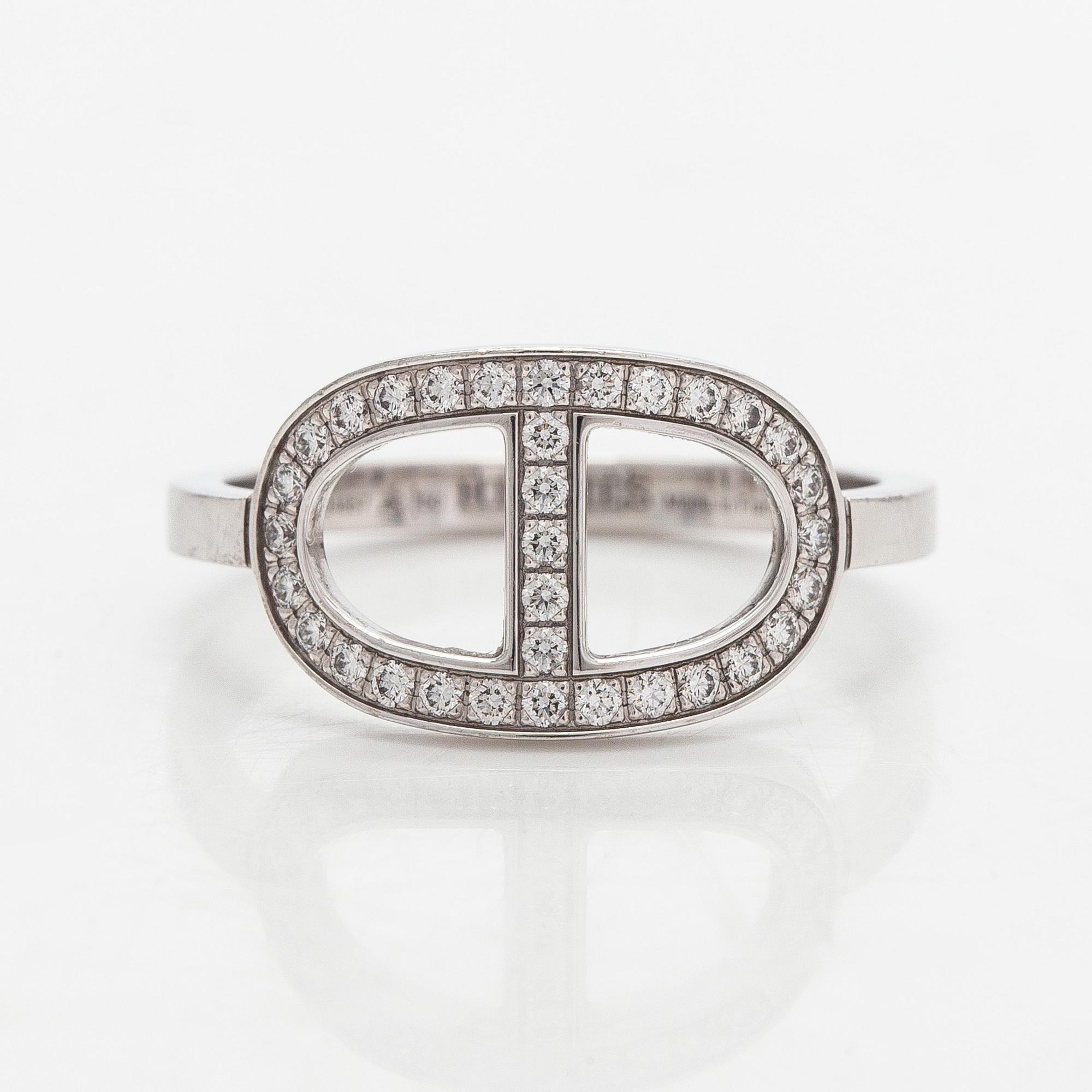 Hermès, ring, "Chaine d'Ancre Contour", 18K vitguld och diamanter.