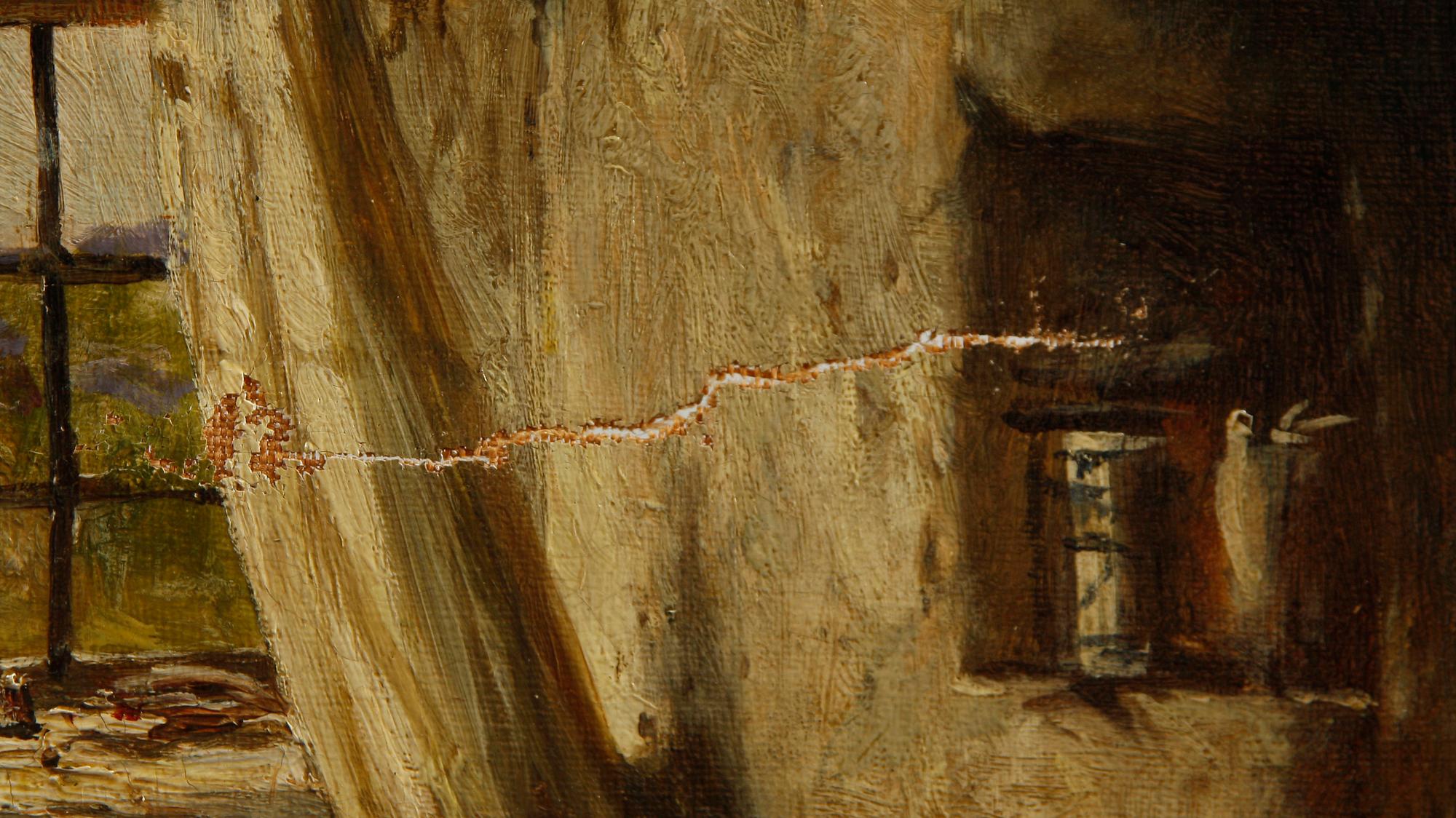 JOSEPH MOSELEY BARBER, olja på duk, sign.