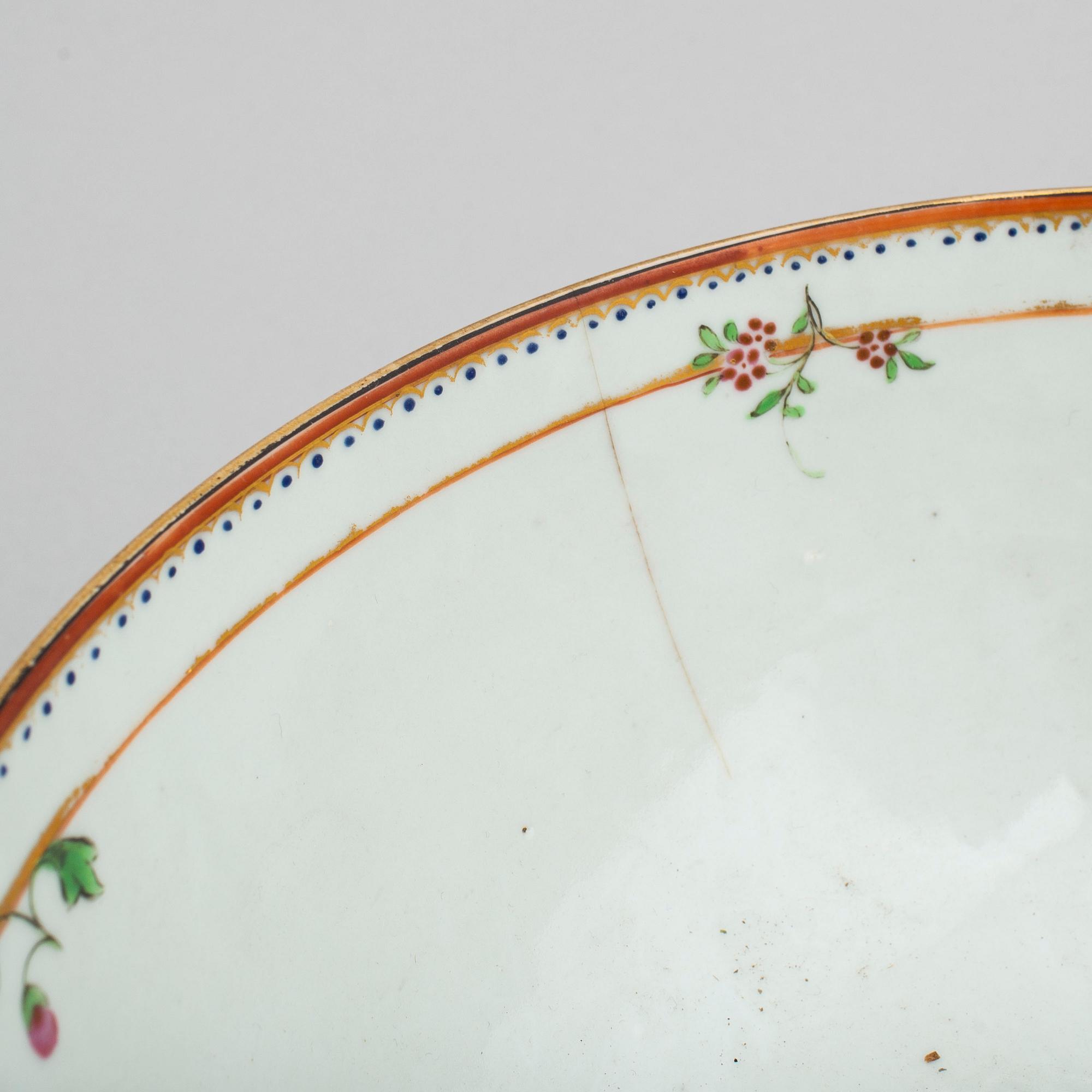 Two famille rose punchbowl and bowl, Qing dynasty, 18th century.