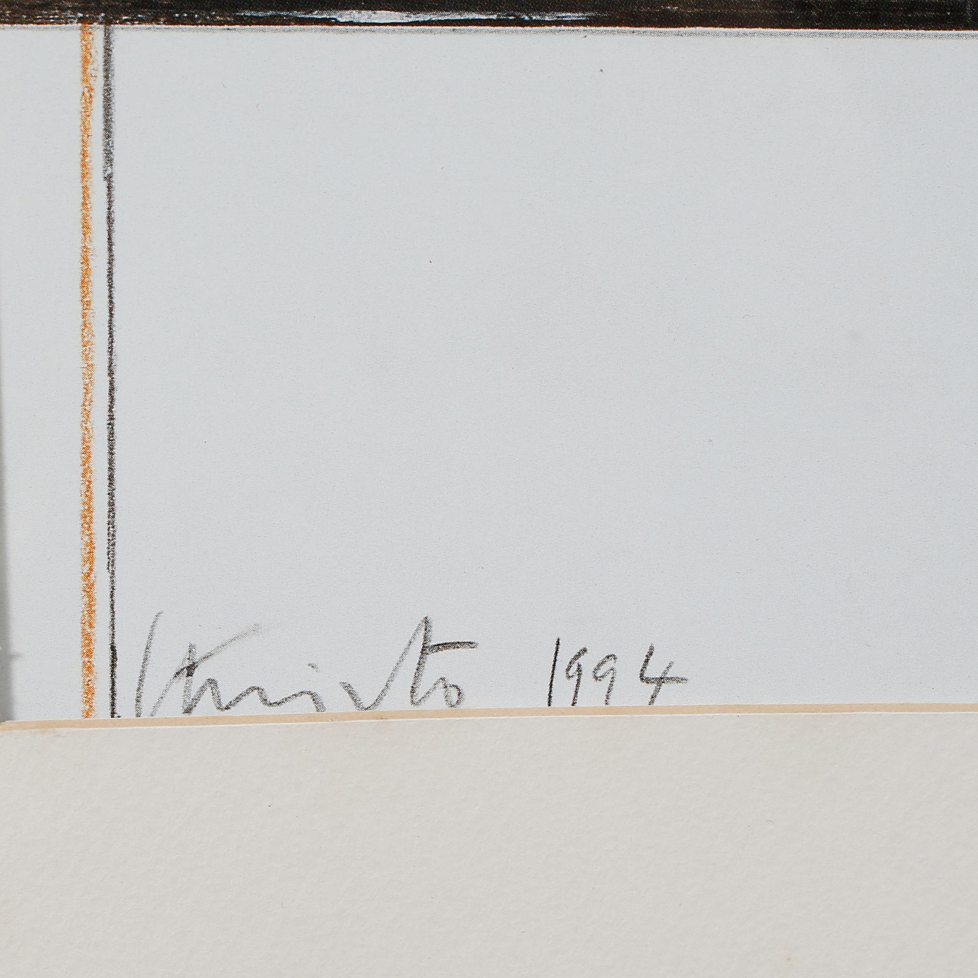 CHRISTO & JEANNE-CLAUDE, offset med collage, signerat och daterat i tryck 1994.