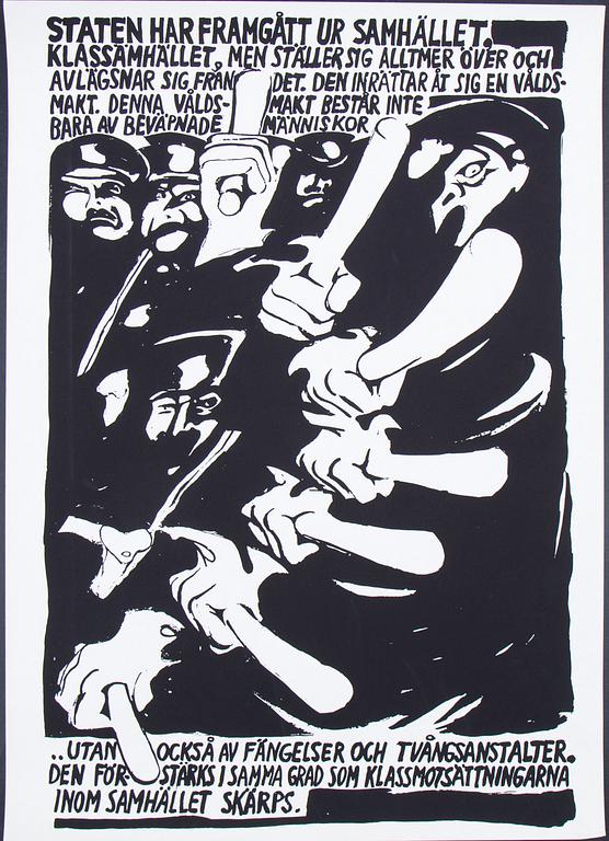 Political art, 8 posters from Sweden.