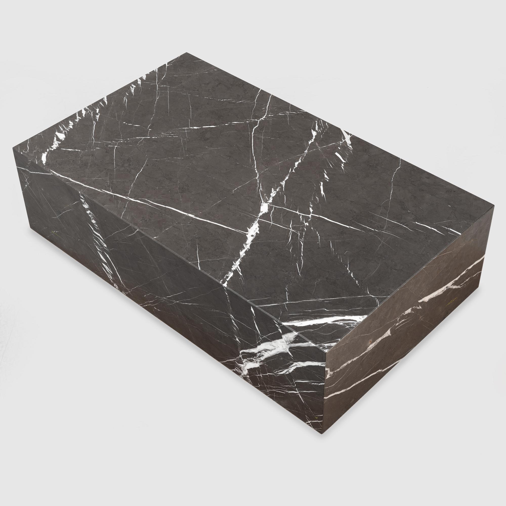 A marble 'Plinth' coffee table from Menu.