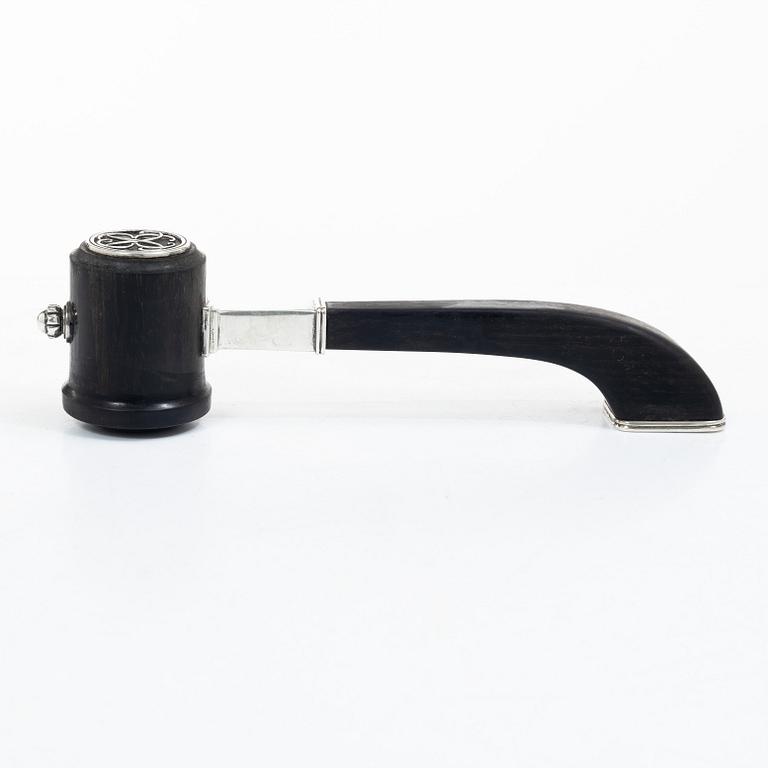 Atelier Borgila, A silver and wood ceremonial mallet, Stockholm, Sweden 1941.