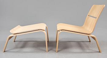 FÅTÖLJ MED FOTPALL, "Bowie", Mårten Claesson, Eero Koivisto och Ola Rune, David Design, 2000-tal.