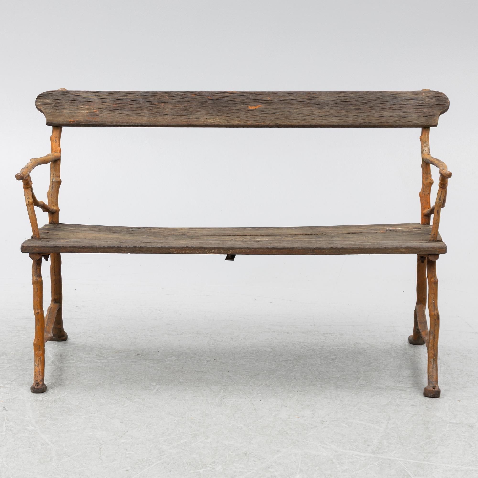 A garden sofa, Bolinders workshops, Stockholm, circa 1900.
