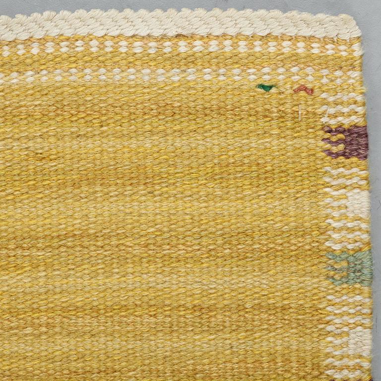 Barbro Nilsson, matto, "Falurutan gul", flat weave, ca 296,5-298 x 200,5-201,5 cm, signed AB MMF BN.