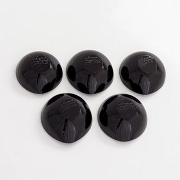 Kaj Franck, taidelasia, 5 kpl, "Kastanja", signeerattu K. Franck Nuutajärvi Notsjö -62.